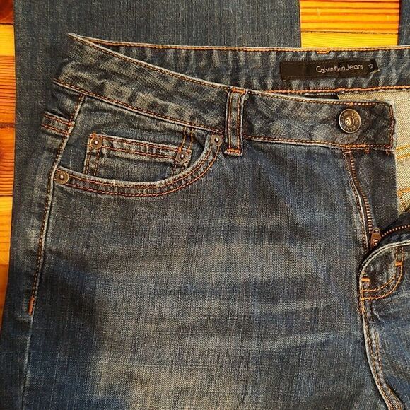 Calvin Klein Jeans Flare Leg Denim Jeans Size 12 - Picture 6 of 12